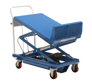 Steel Lift and Tilt Cart with Sequence Select 24 In. x 36 In. 600 Lb. Capacity Blue